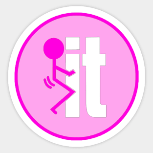 F IT PINK Hard Hat Sticker Sticker